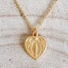 Jewelry Amano | Heart Shaped Miraculous Medal Necklace