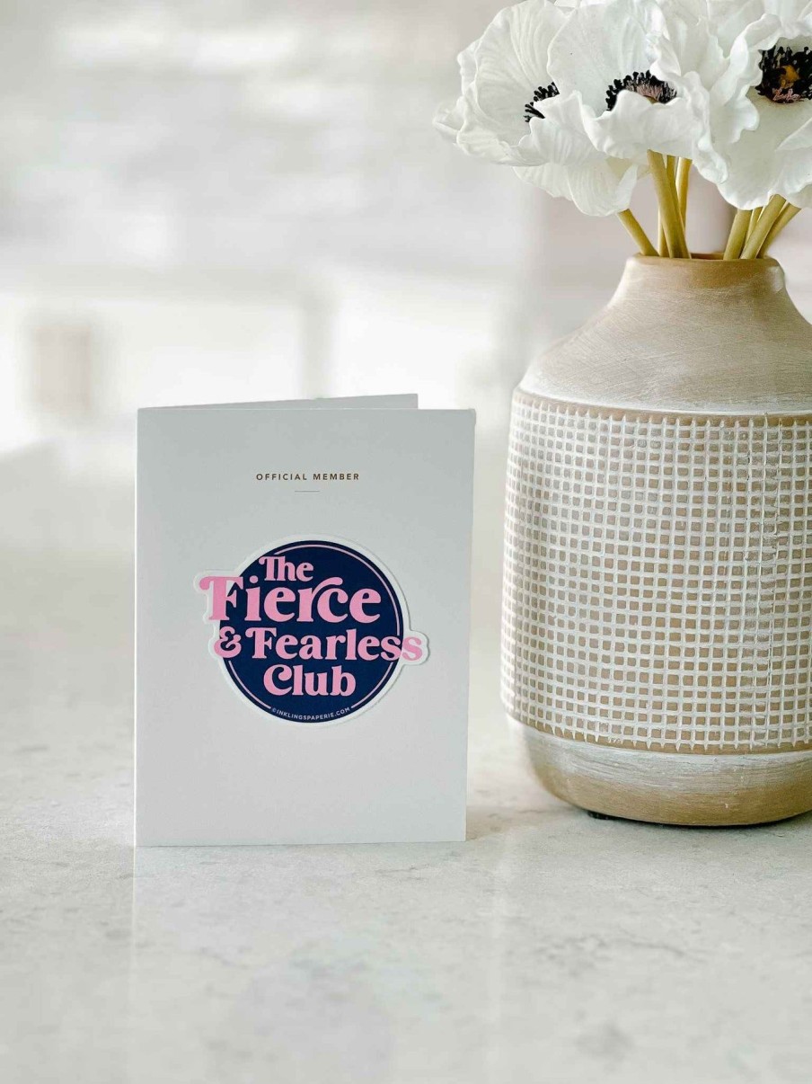 Paper Goods Inklings Paperie | Sticker Card - Fierce & Fearless Club