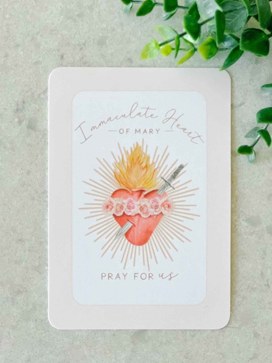 Paper Goods Novena Cards | Immaculate Heart Of Mary - Prayer Card