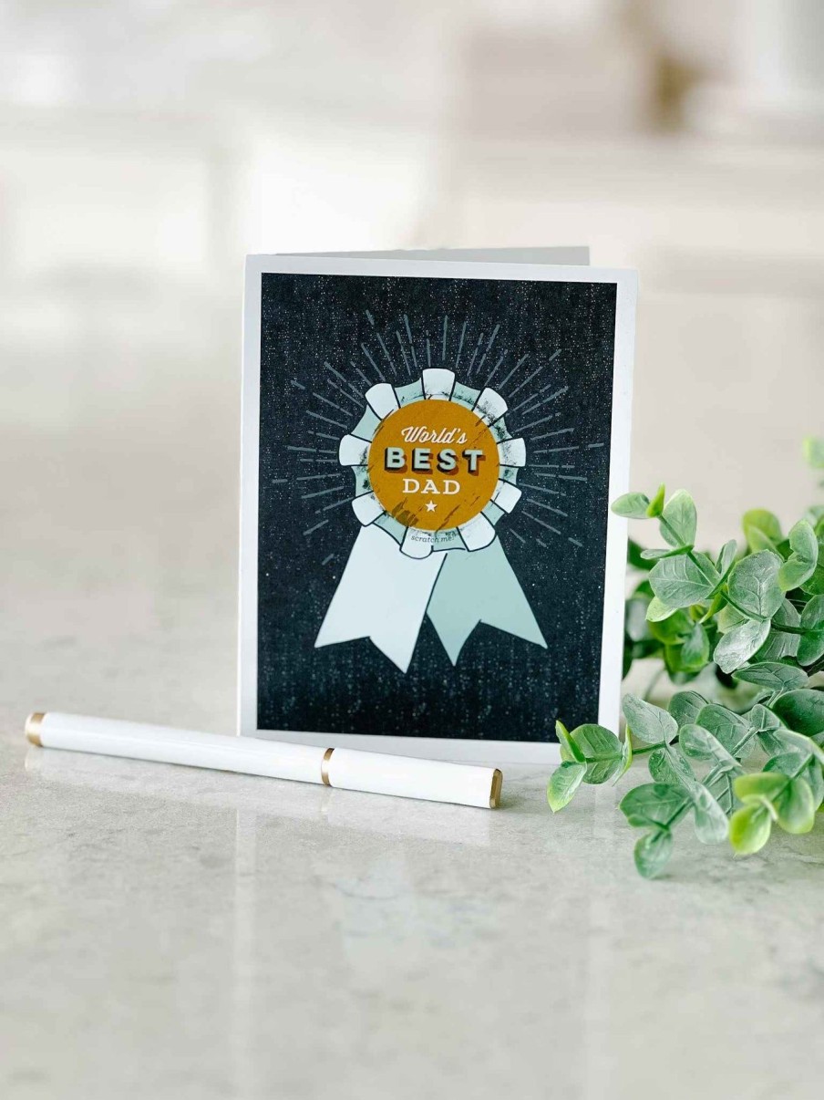 Paper Goods Inklings Paperie | Worlds Best Dad - Scratch Off Father'S Day Card