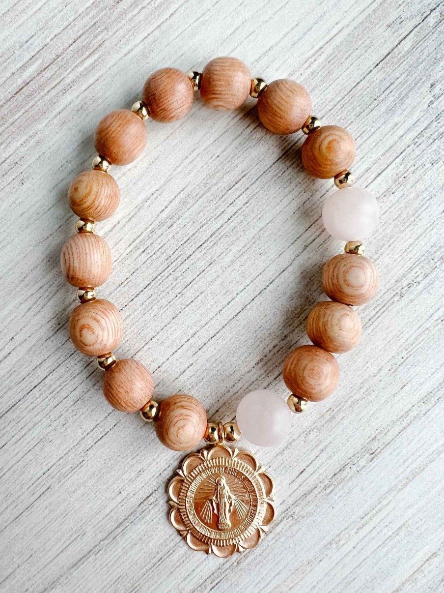 Jewelry Sunday Bead Co. | Rose Quartz Rosary Bracelet