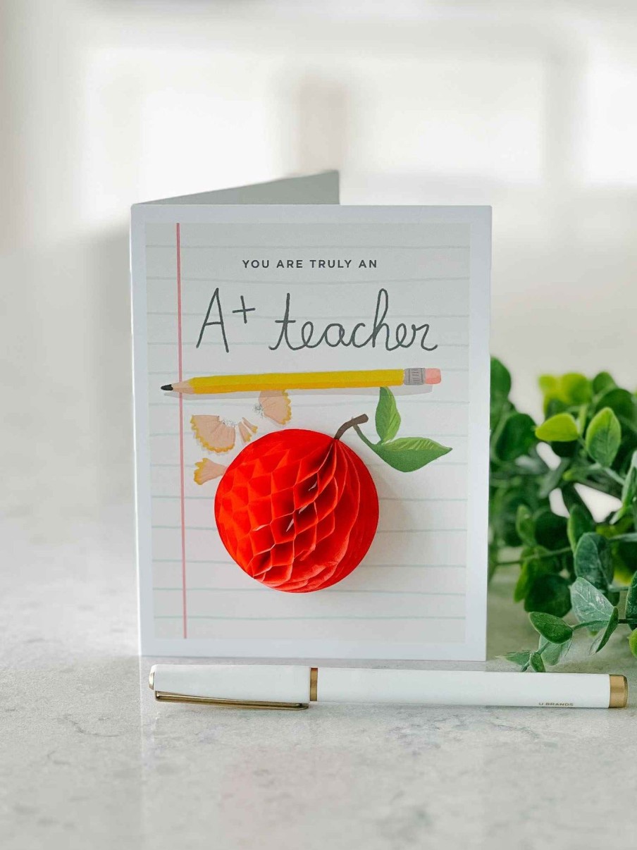 Paper Goods Inklings Paperie | A+ Teacher - Pop Up Card