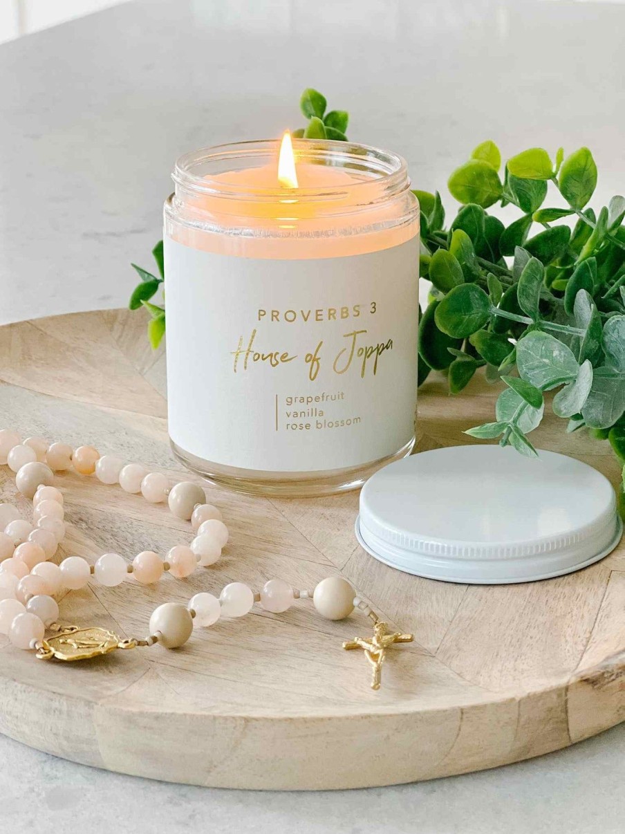 Home Decor House of Joppa | Proverbs 3 Candle - Grapefruit + Vanilla + Rose