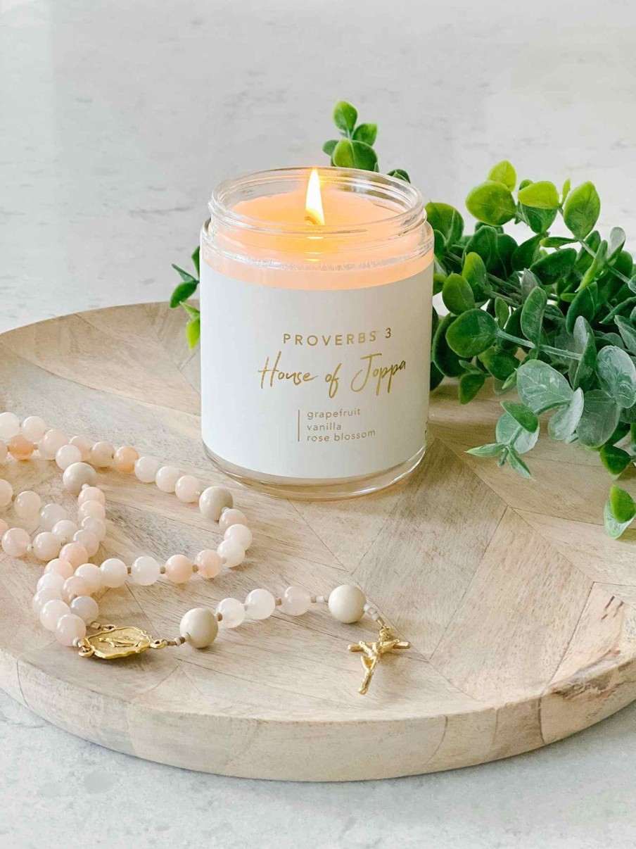 Home Decor House of Joppa | Proverbs 3 Candle - Grapefruit + Vanilla + Rose