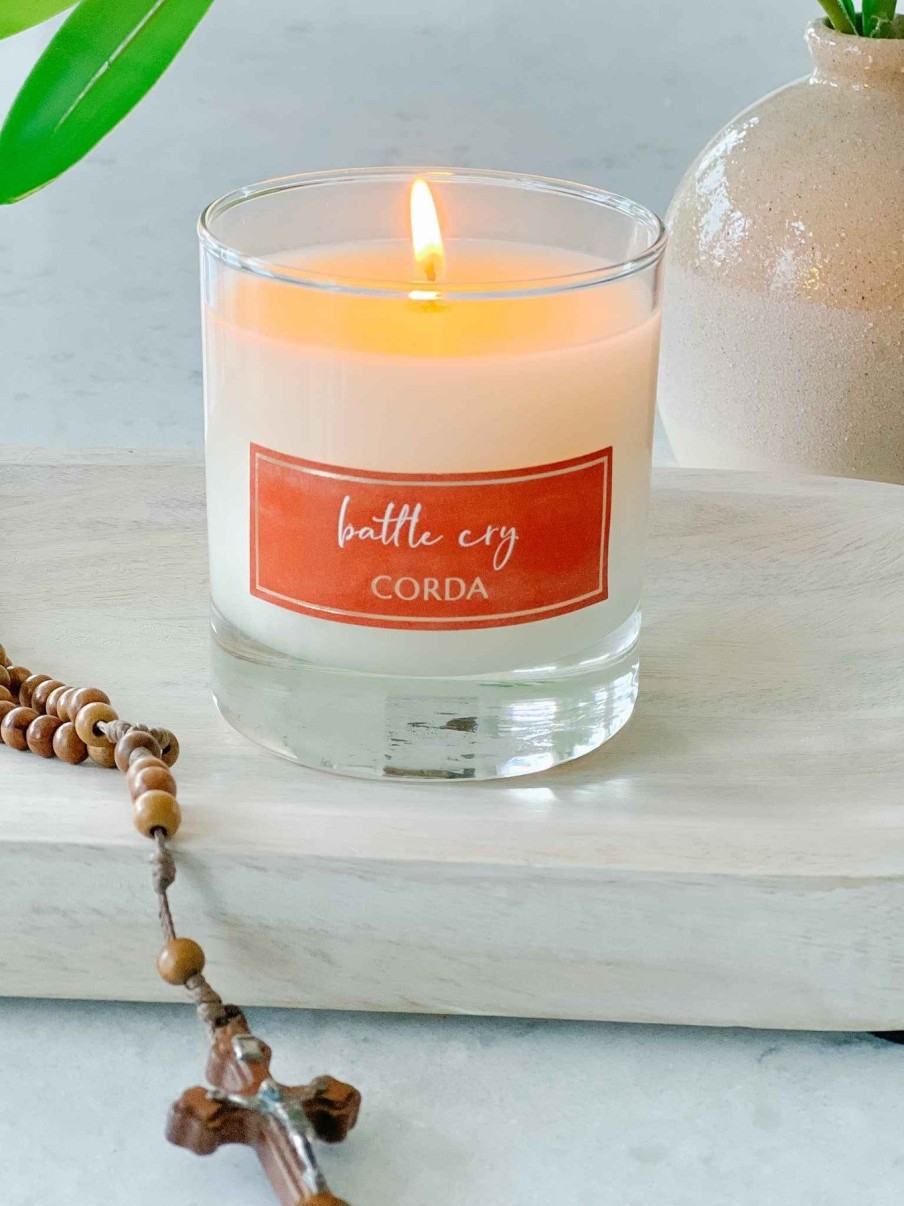 Home Decor Corda Candles | Battle Cry Candle - St. Michael The Archangel | Spices + Sandalwood + Incense