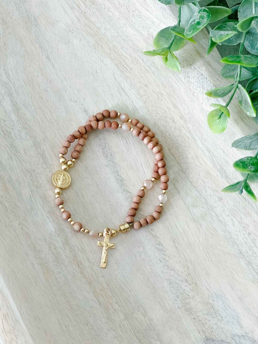 Jewelry Gracefully Handmaid | Rosewood - Full Rosary Bracelet