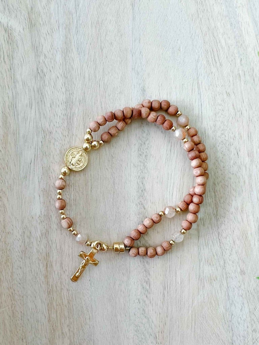 Jewelry Gracefully Handmaid | Rosewood - Full Rosary Bracelet