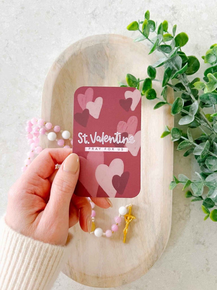 Paper Goods Abundance of Grace Prints | St. Valentine Prayer Card