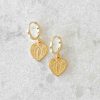 Jewelry Amano | Heart Shaped Miraculous Medal Earrings