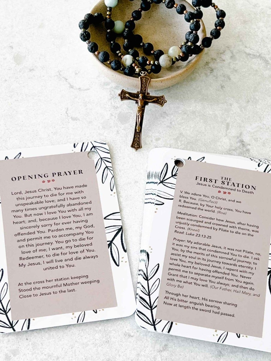 Paper Goods Abundance of Grace Prints | Stations Of The Cross - Prayer Cards