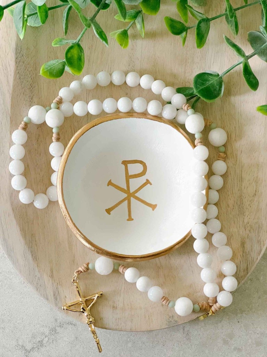 Rosaries The Painted Press | Chi Ro Rosary Dish