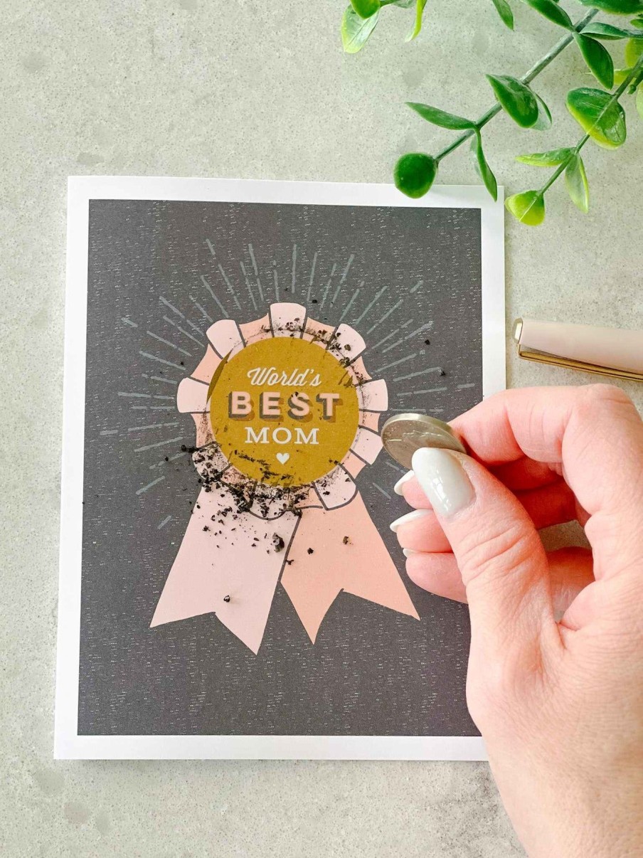 Paper Goods Inklings Paperie | Worlds Best Mom - Scratch Off Mother'S Day Card