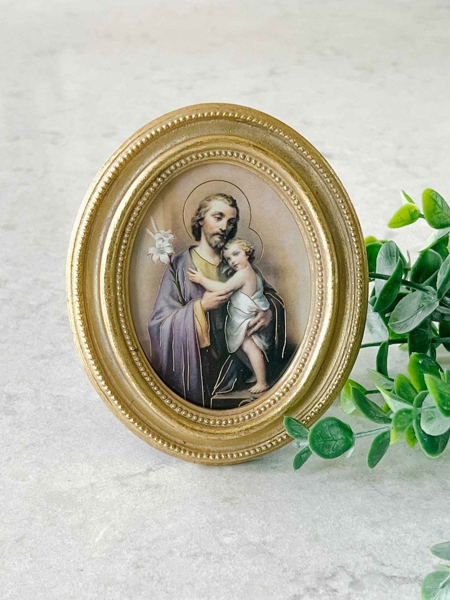 Home Decor Hirten | Petite St. Joseph And Jesus - Framed