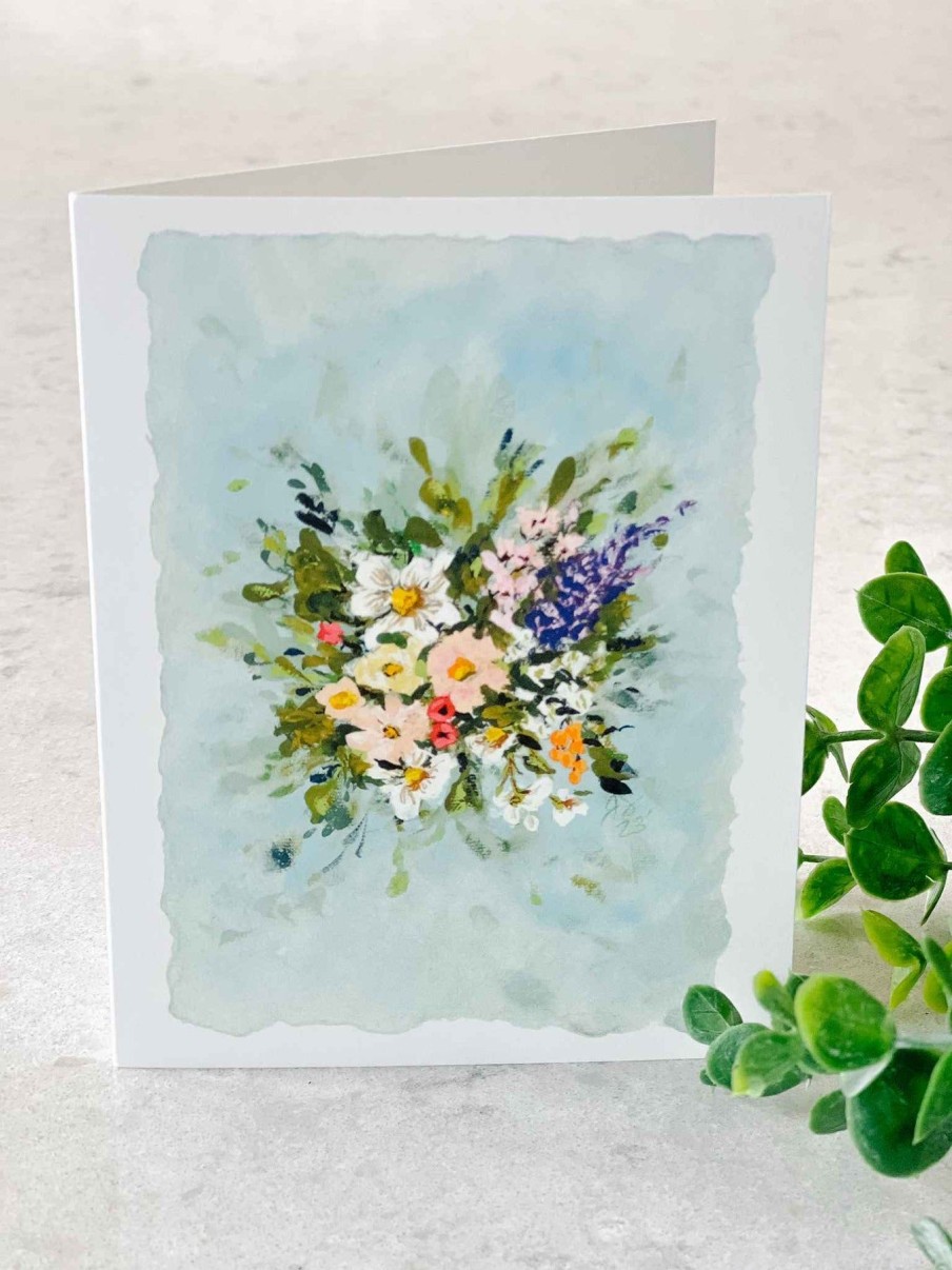 Paper Goods Catholic Handmade | Spring Flowers Bouquet - Greeting Card