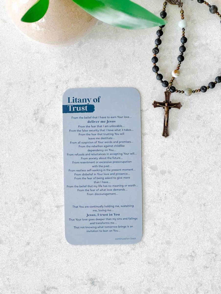 Paper Goods Abundance of Grace Prints | Litany Of Trust - Prayer Card