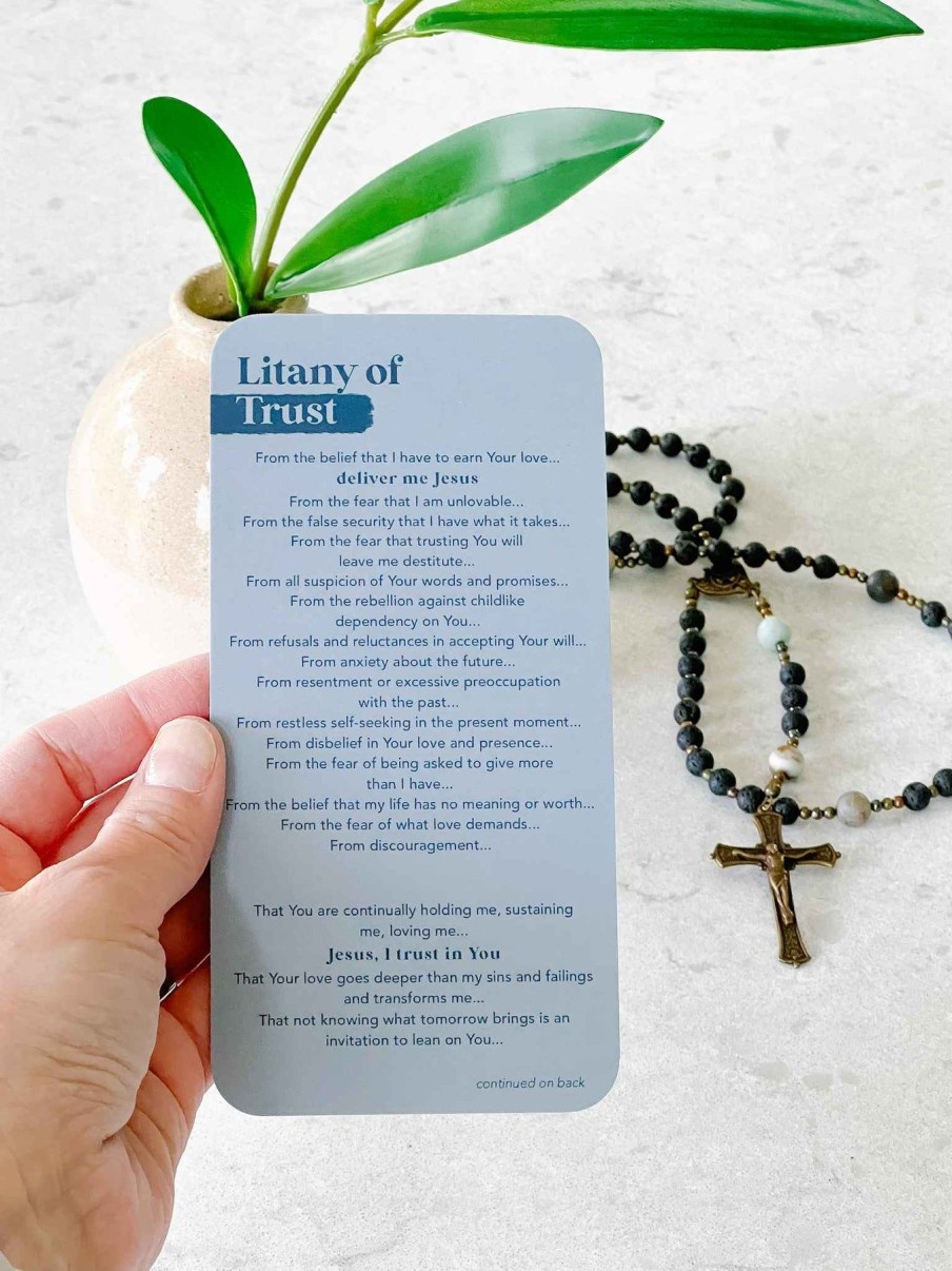 Paper Goods Abundance of Grace Prints | Litany Of Trust - Prayer Card