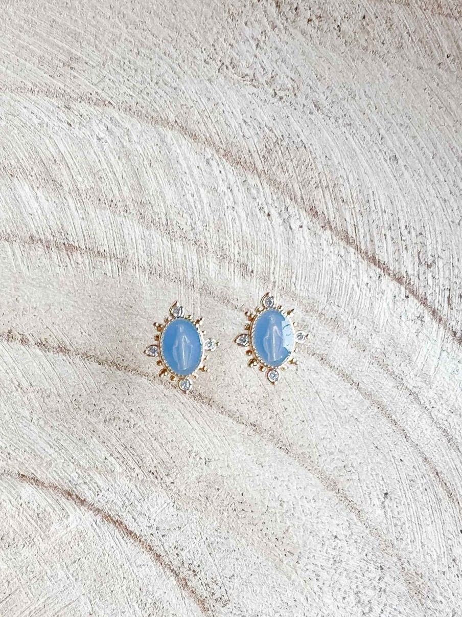 Jewelry Joy Dravecky | Lady Lourdes Stud - French Blue