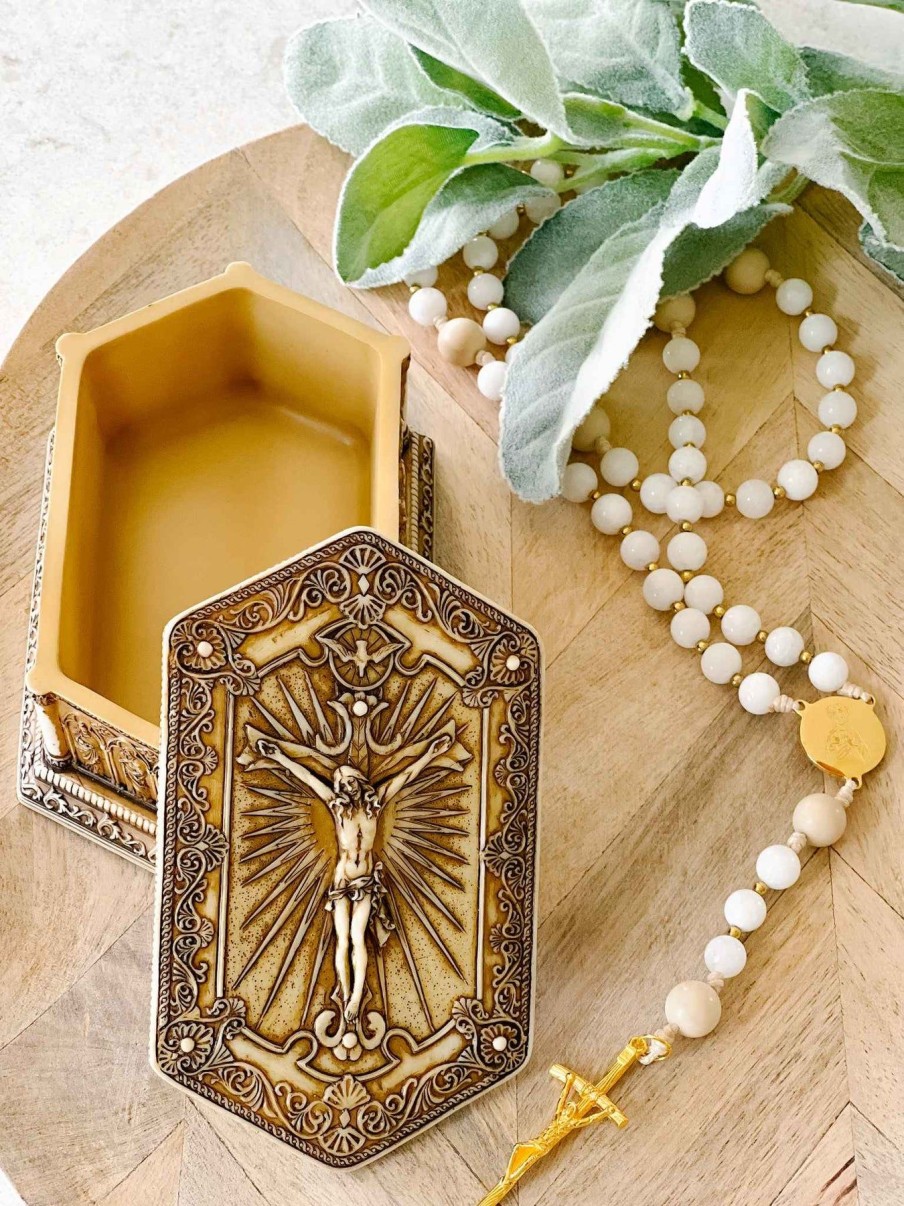 Rosaries Goldscheider of Vienna | Antiqued Crucifixion Box