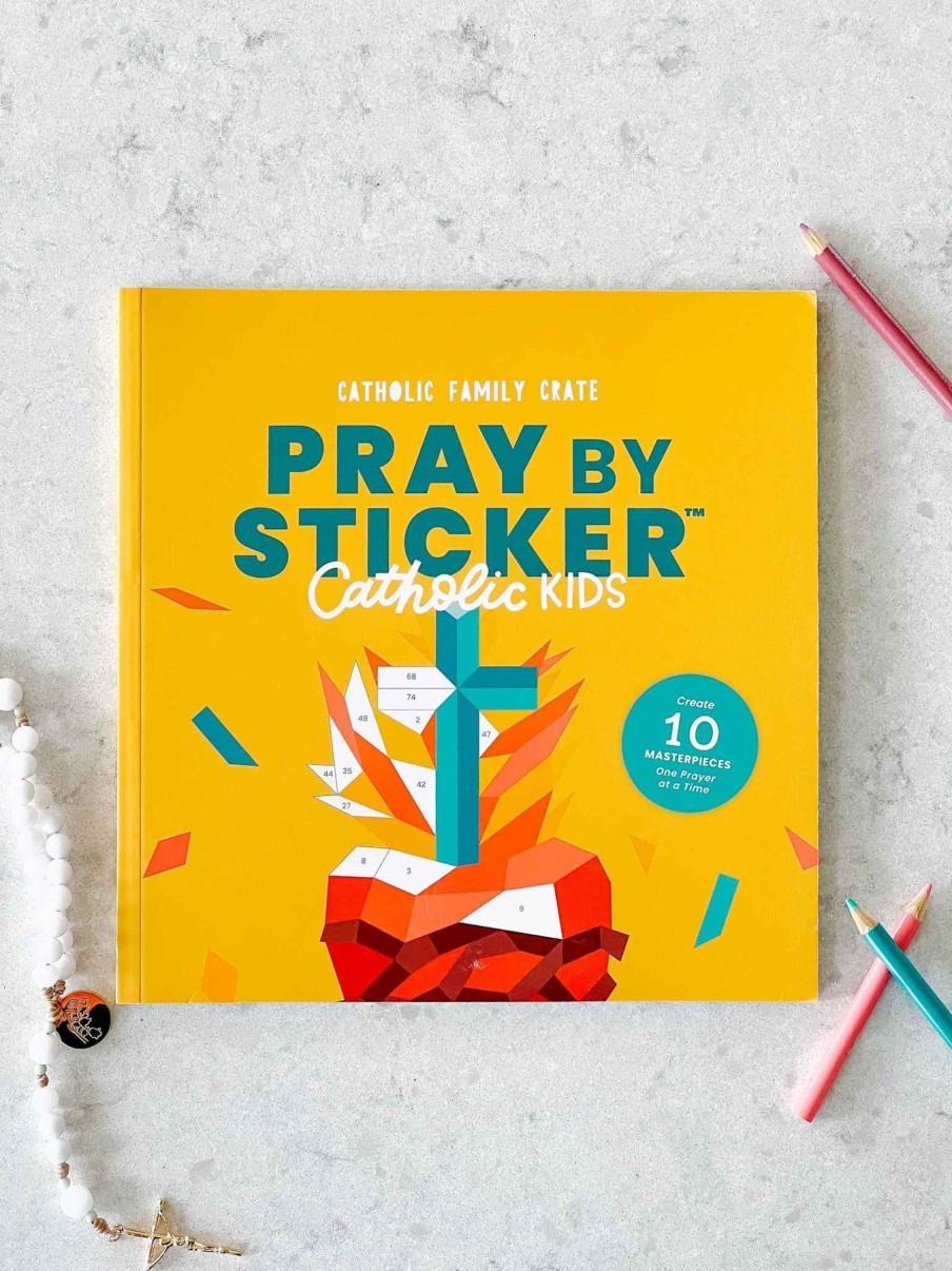 Paper Goods Catholic Family Crate | Pray By Sticker - Activity Book