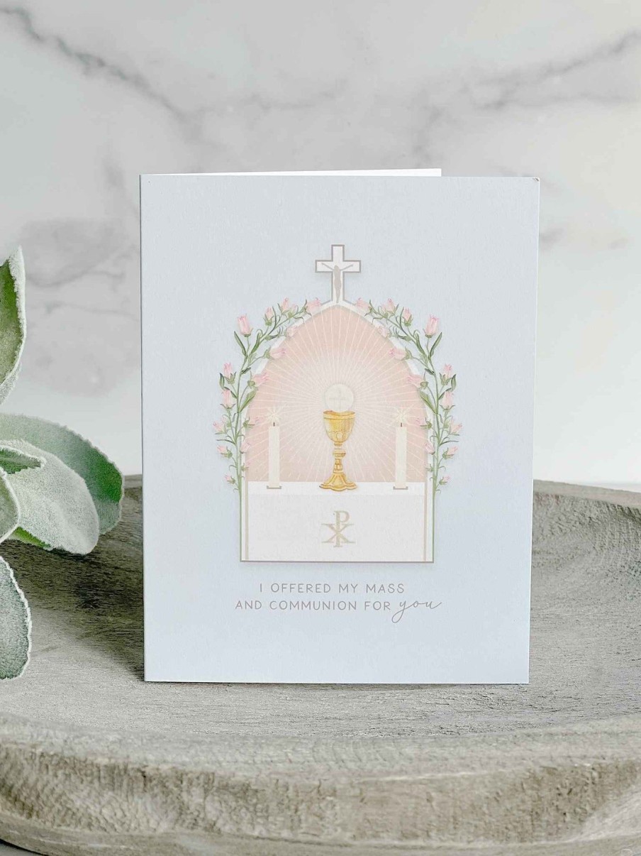 Paper Goods Novena Cards | I Prayed For You At Mass Card - Set Of 4