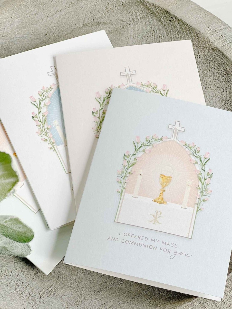 Paper Goods Novena Cards | I Prayed For You At Mass Card - Set Of 4