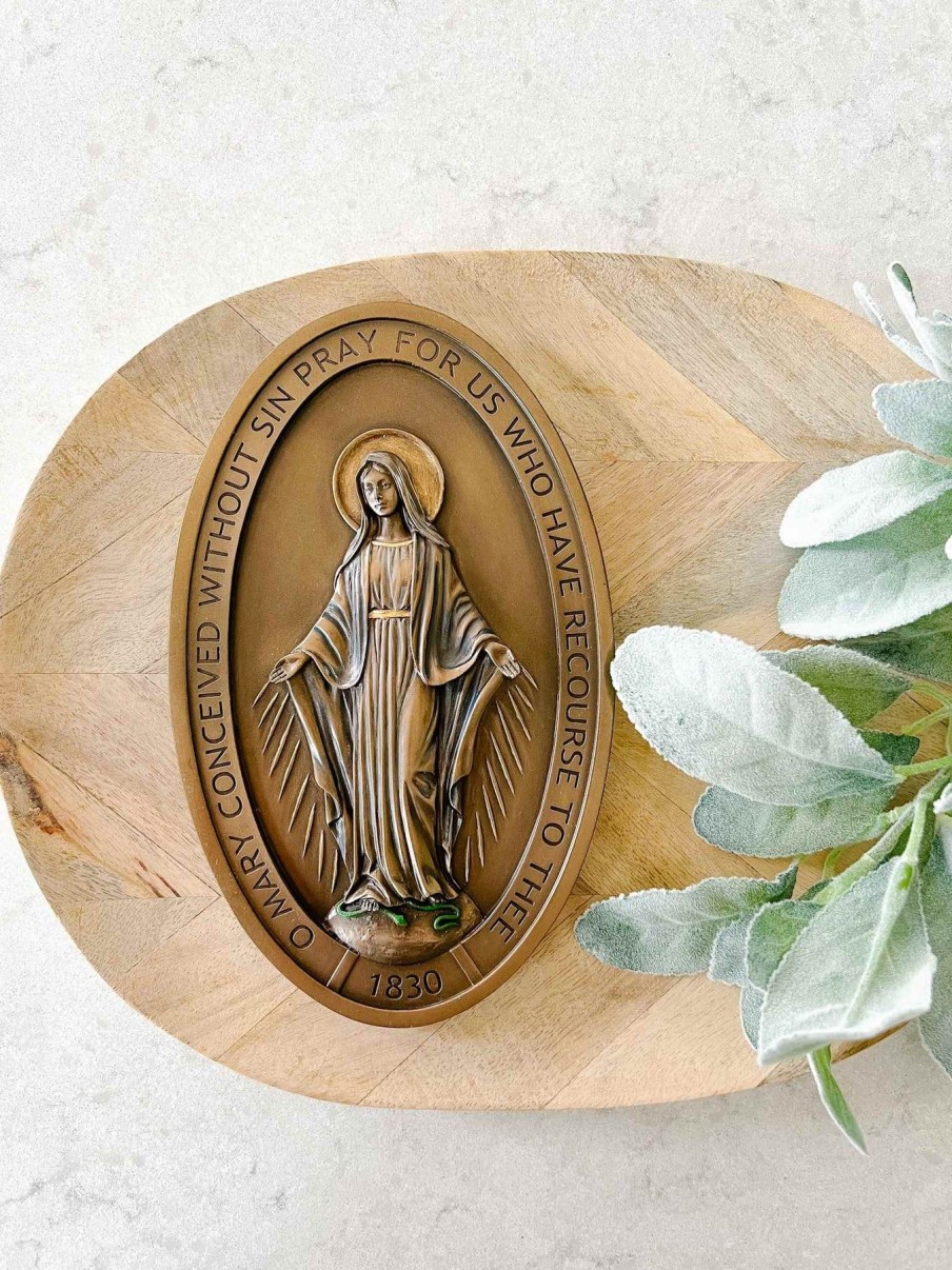 Home Decor Goldscheider of Vienna | Miraculous Medal Wall Plaque