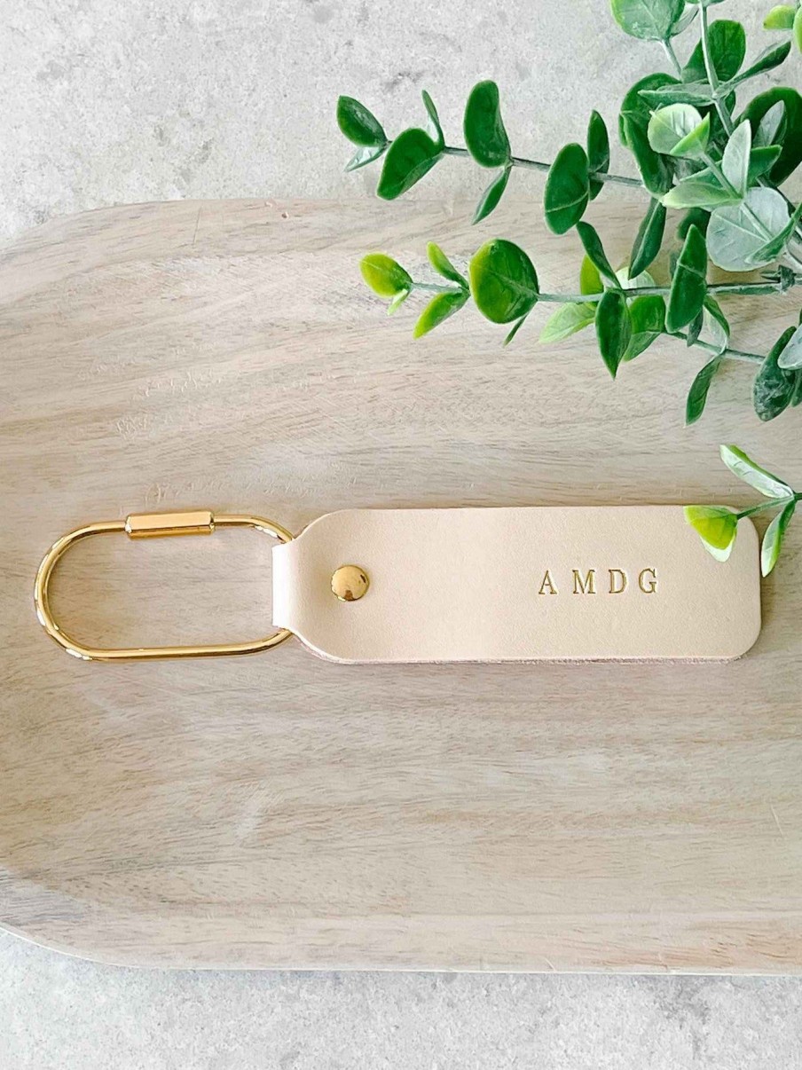 Jewelry Be A Heart | Amdg Leather Key Chain