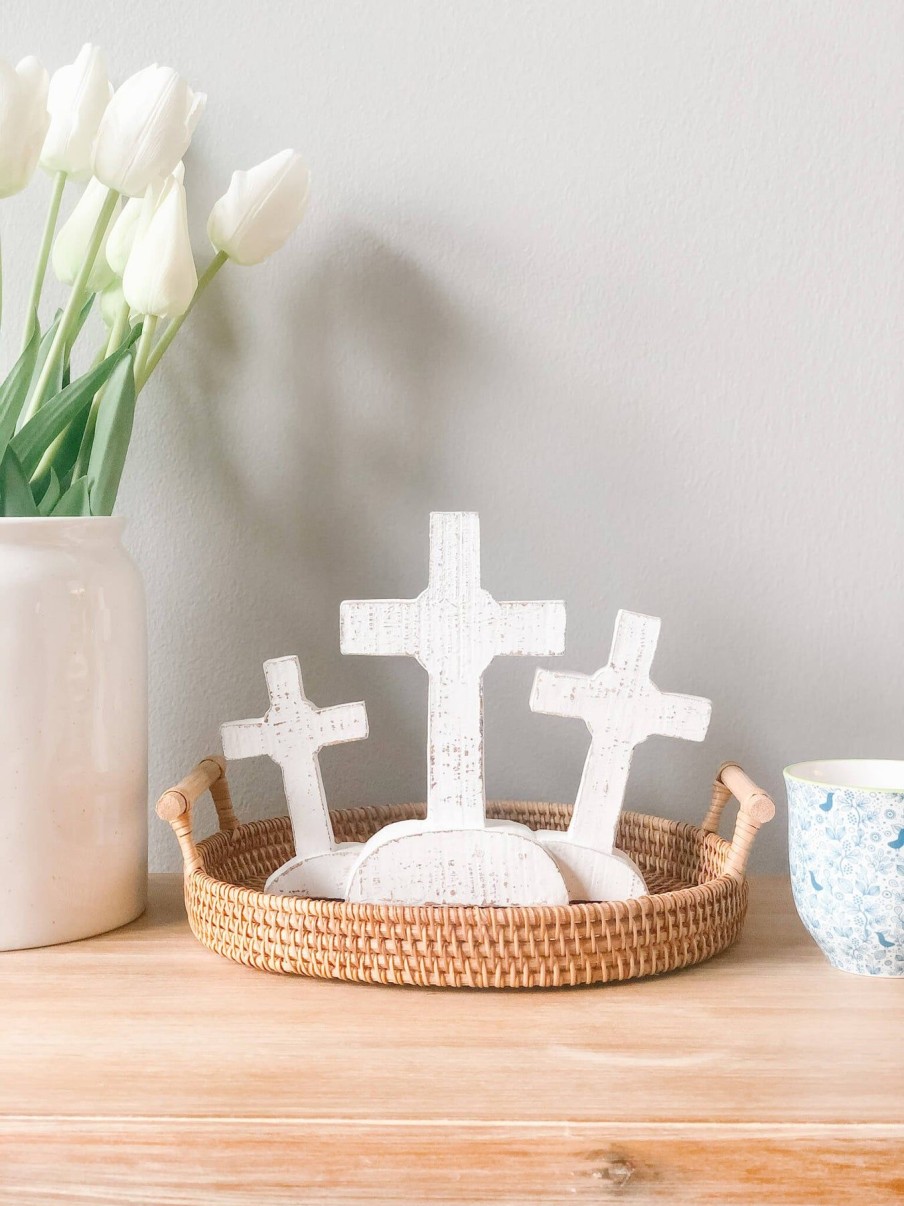 Home Decor Dickson's | White Farmhouse Crosses